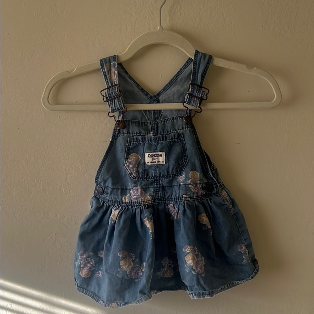 OshKosh B'gosh‎ Denim Floral Overalls
